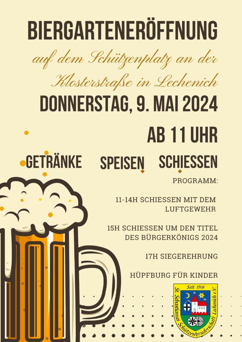 2024 Biergarteneröffnung Plakat